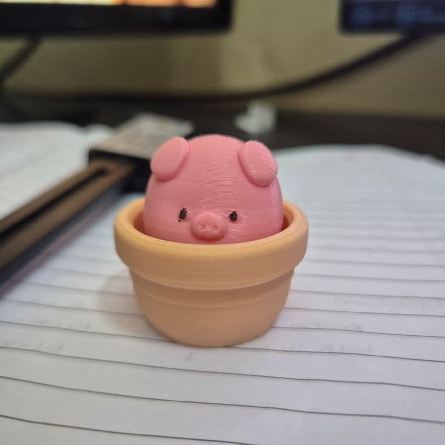 Pig pot fidget clicker fresh off the printer