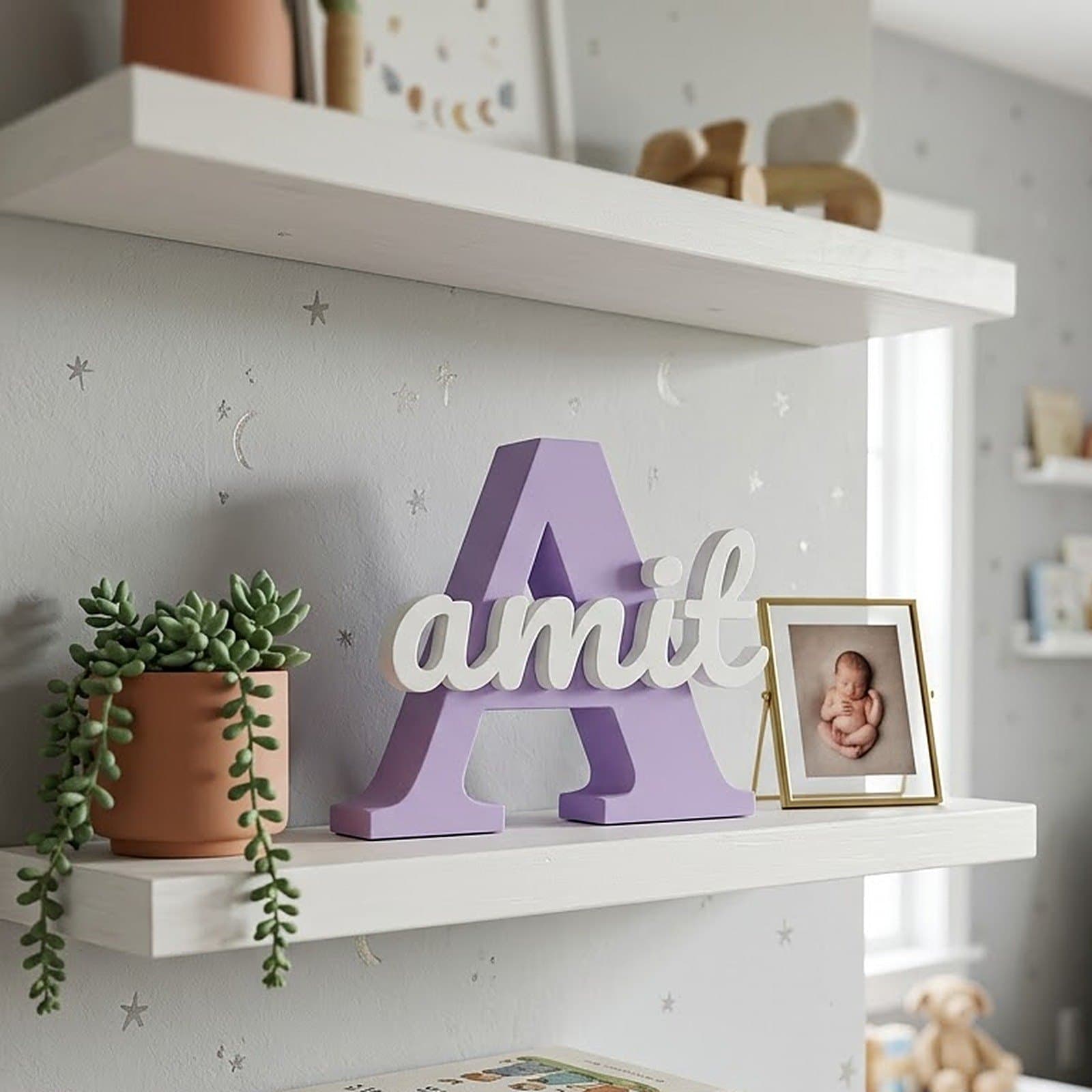 Personalised Initial Name Stand - 3D Letter with Name, Custom Colours — main product photo