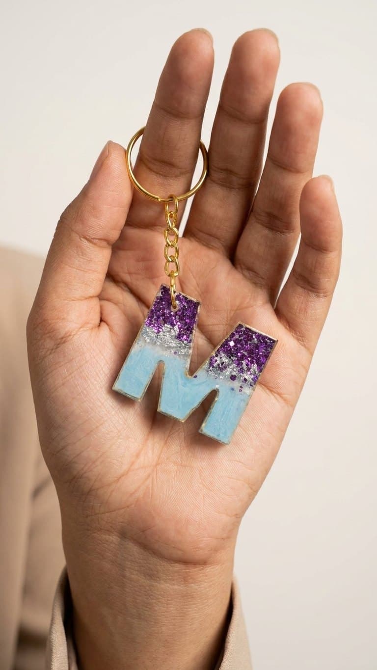 Silver Filled Resin Keychain — detail view 8