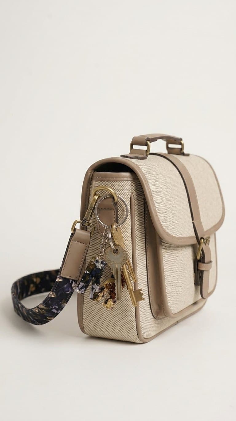 Gold Flake Resin Keychain — lit vs unlit view