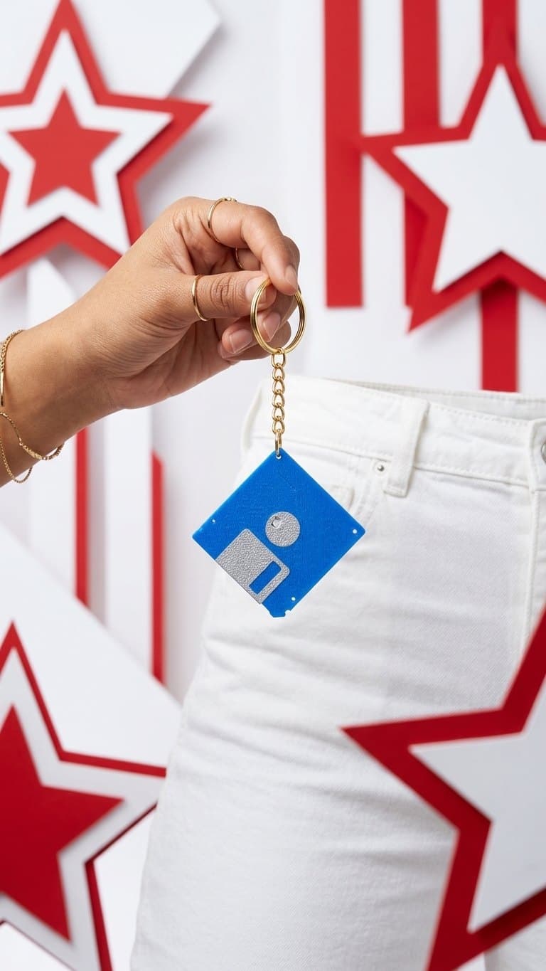 Floppy Disk Nfc Keychain — detail view 4