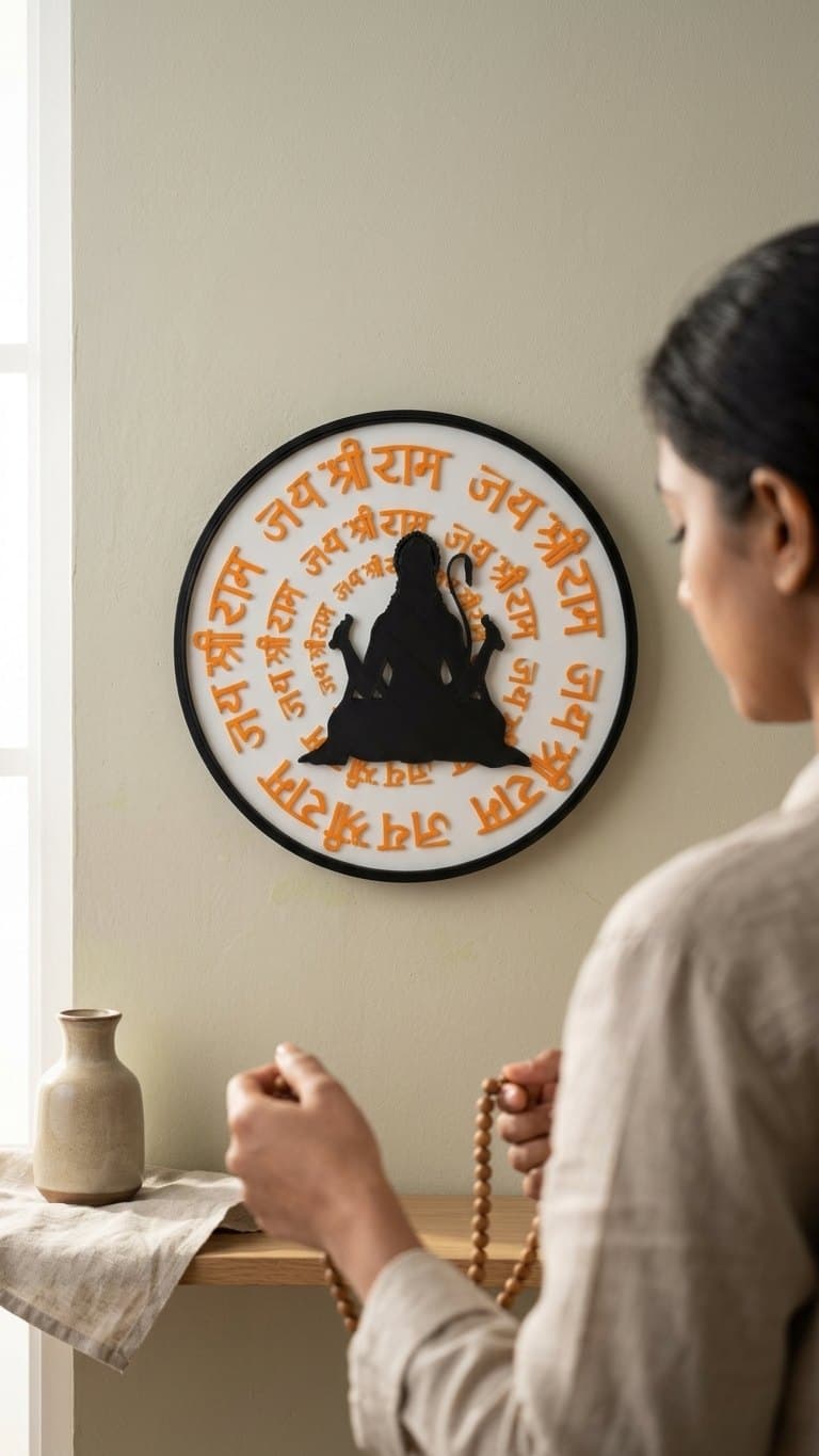 Hanuman Ji Wall Lamp — Handcrafted by Dastaan
