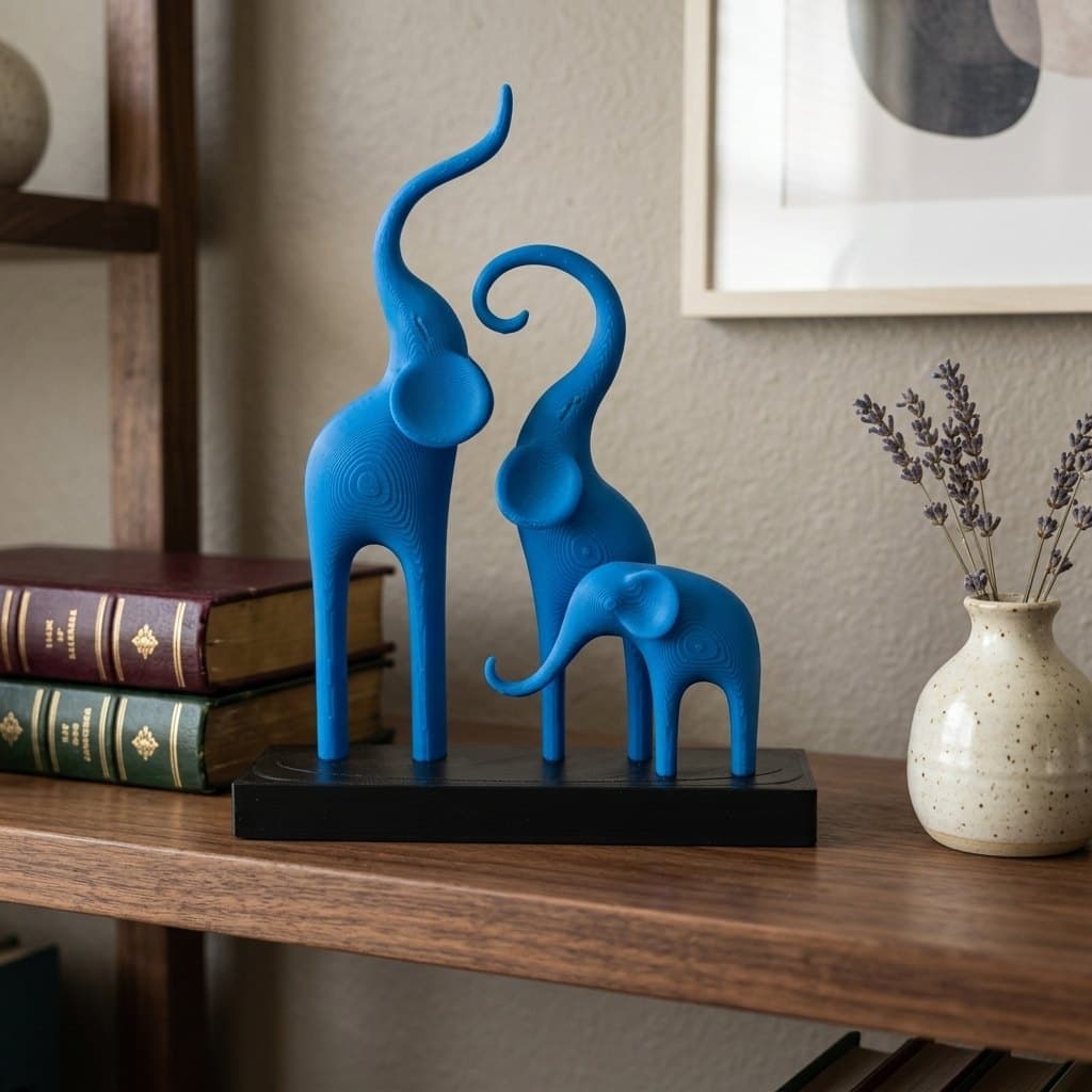 Elephant Family Showpiece — detail view 4