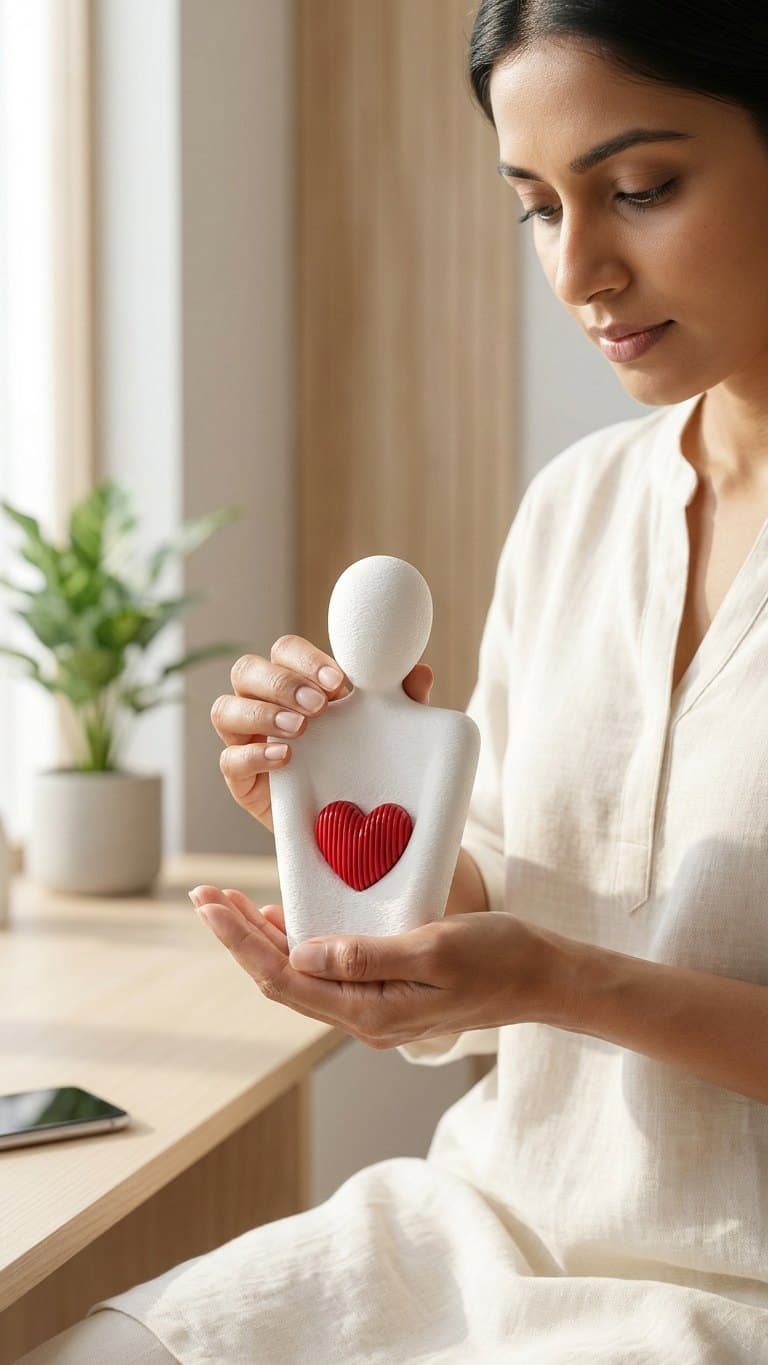 Couple Heart Statue — size and scale reference