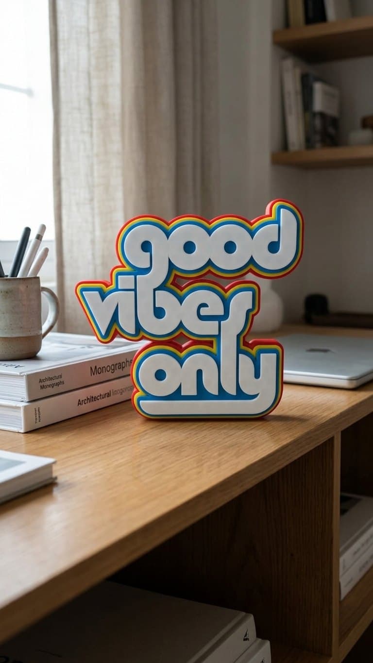 Good Vibes Only Sign — Handcrafted Home Decor by Dastaan Hyderabad