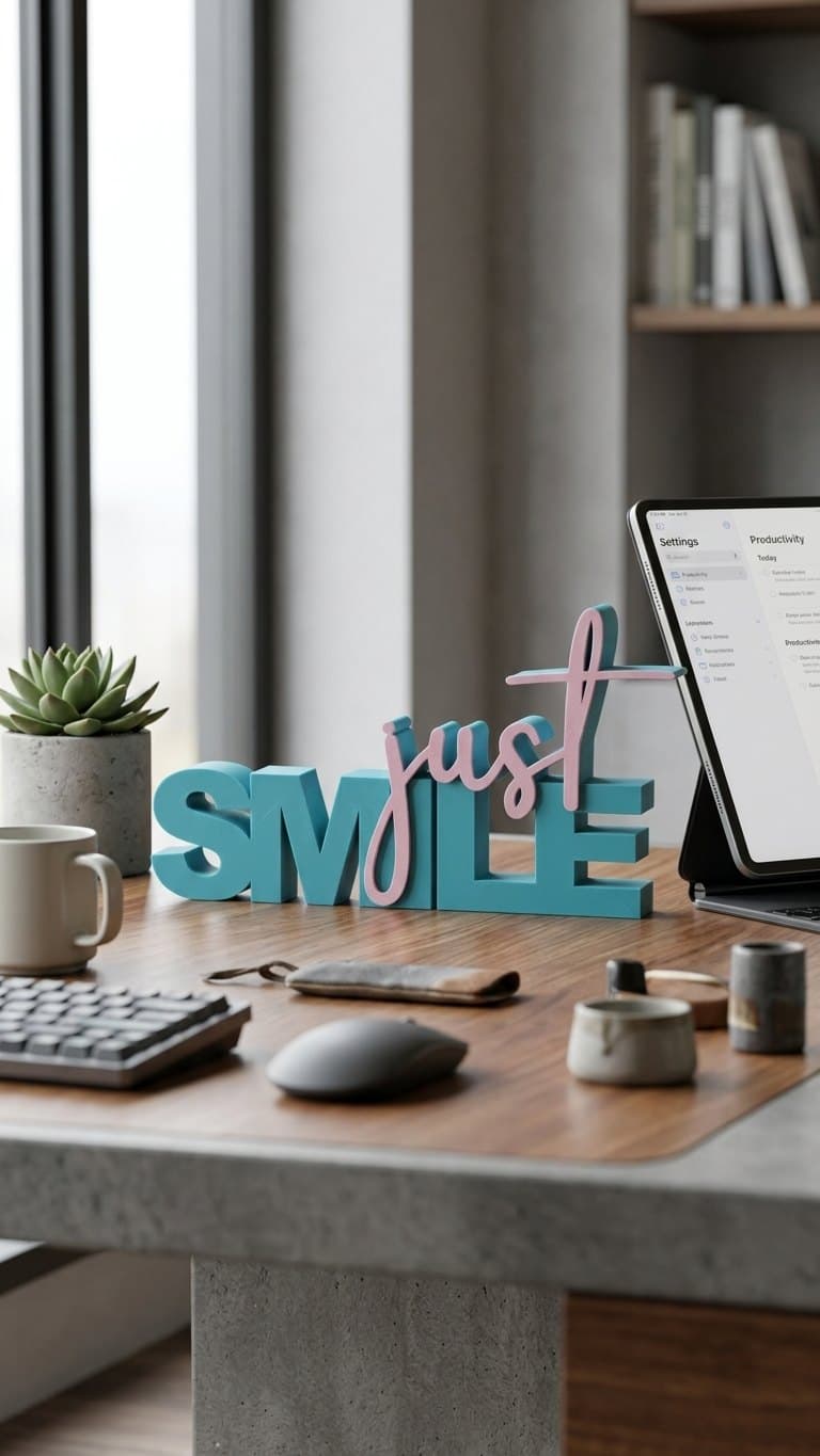 Just Smile Sign — detail view 4