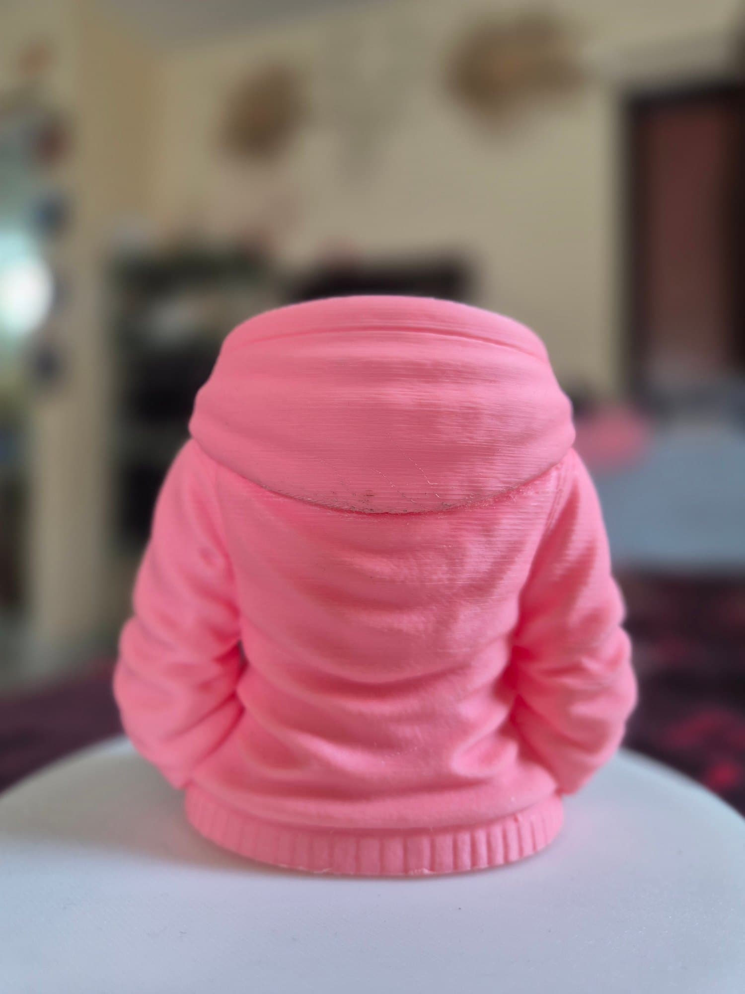 Female Puffy Jacket Pen Holder — lit vs unlit view
