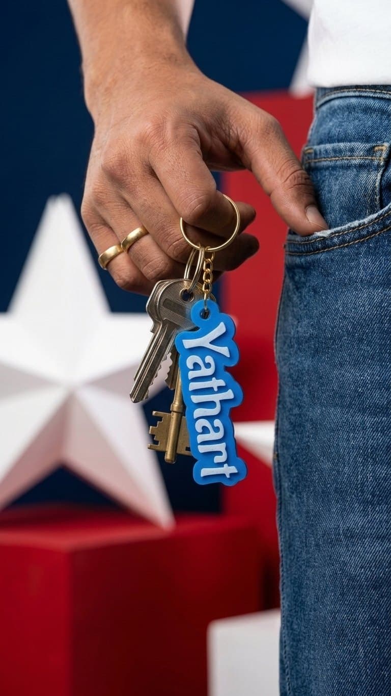 Custom Name Resin Keychain — detail view 5