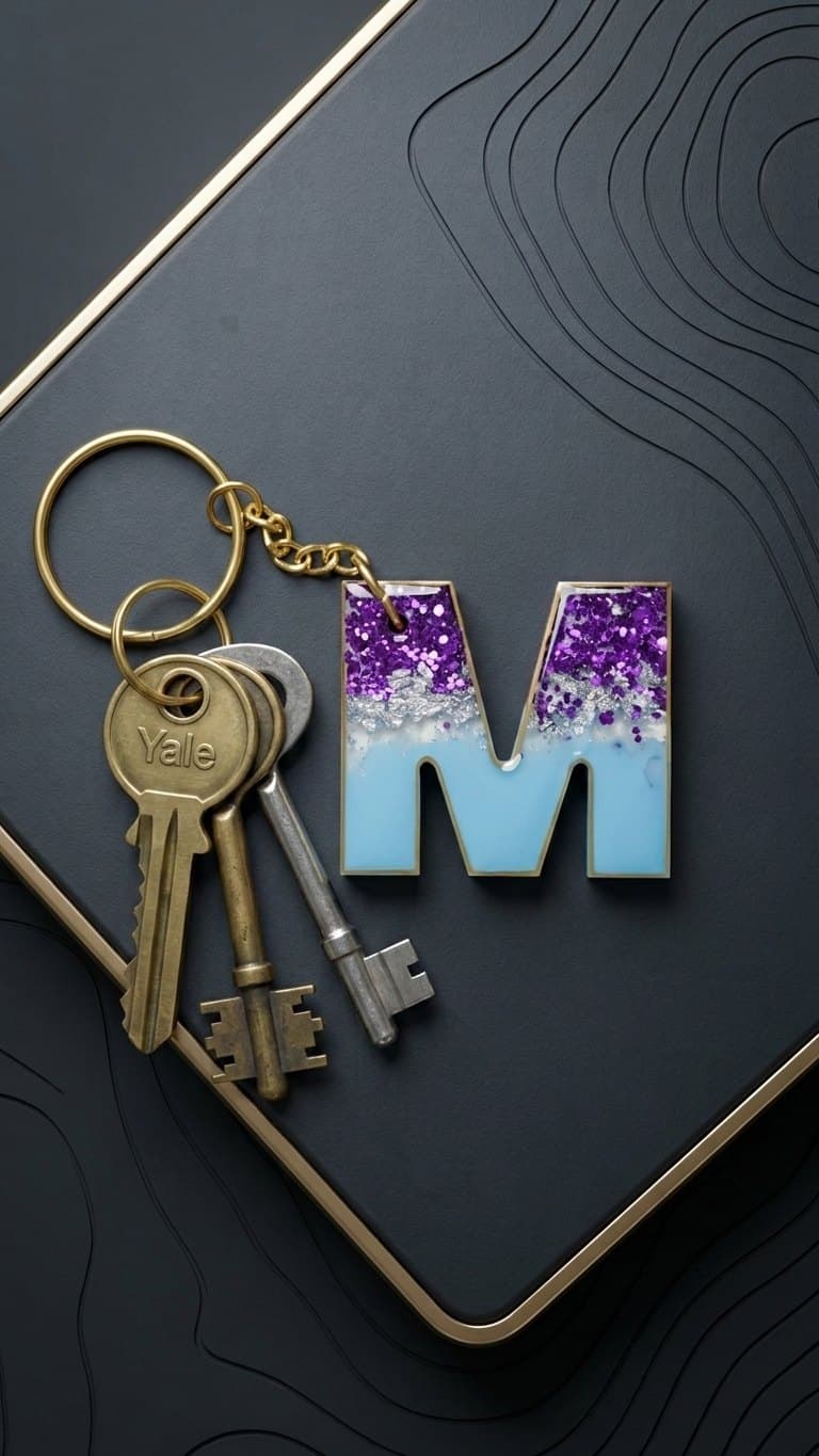 Silver Filled Resin Keychain — detail view 7