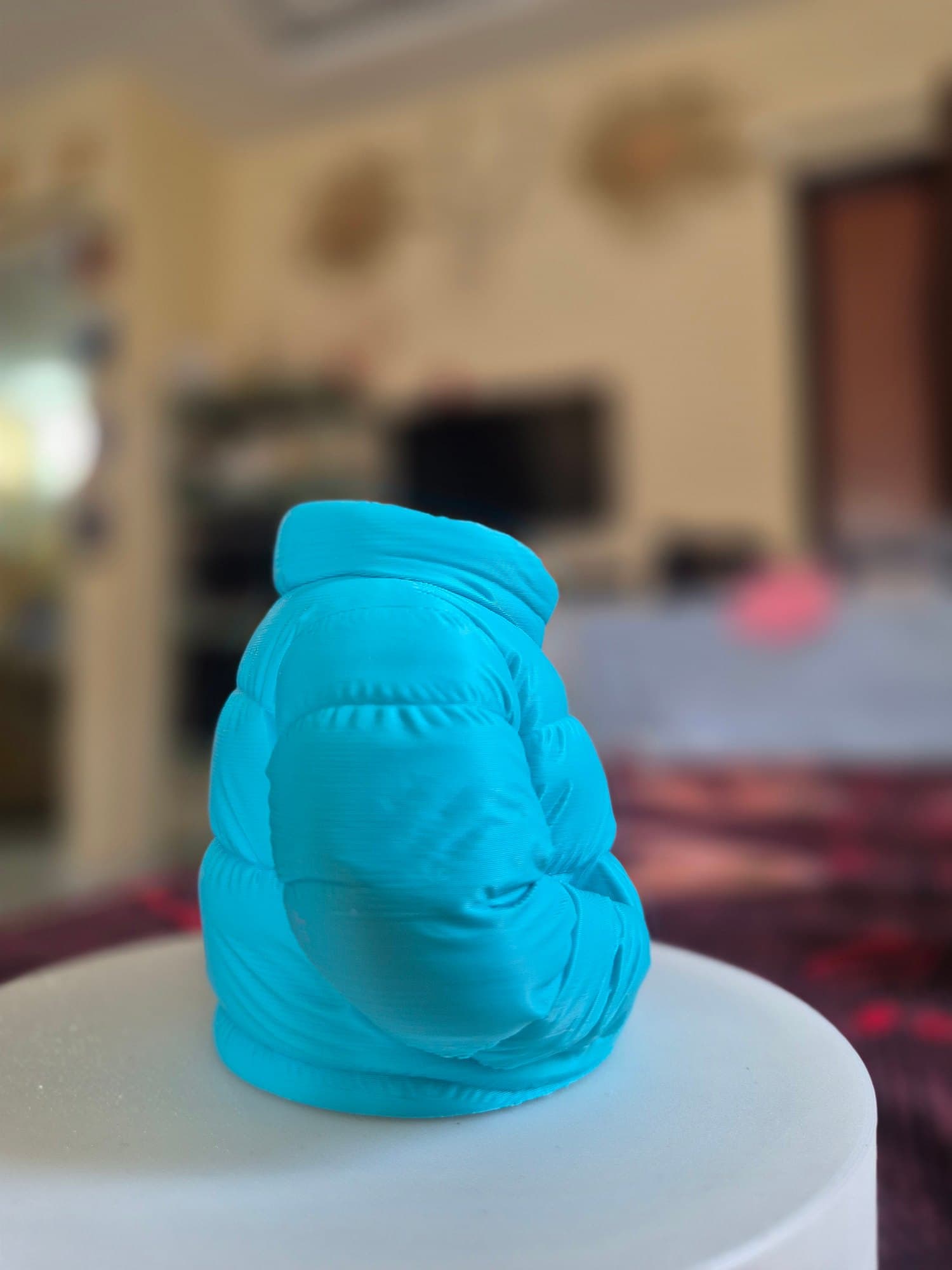 Puffy Jacket Pen Holder — size and scale reference
