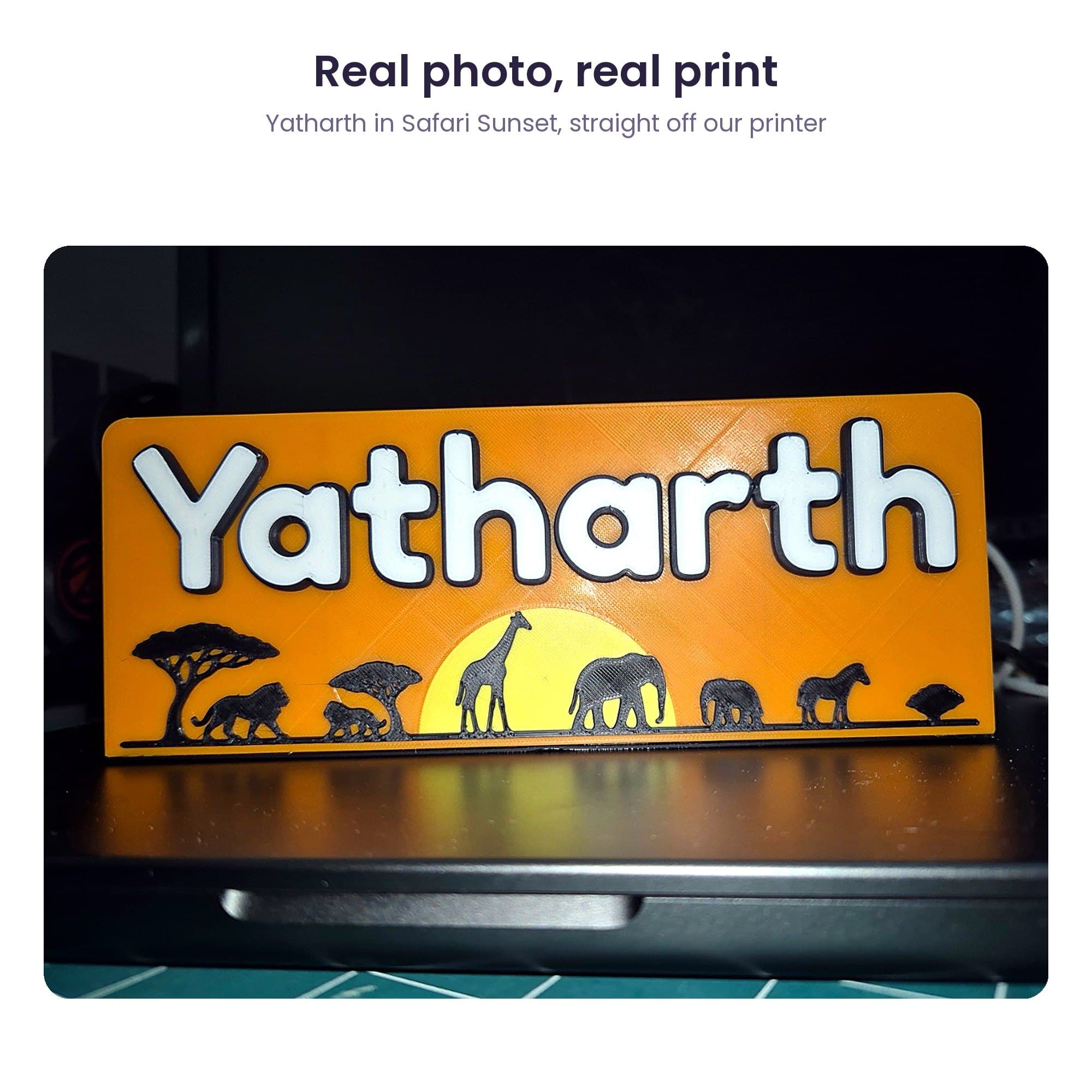 Personalised Scene Name Pen Stand - 3D Printed Kids Desk Organiser with Safari, Space, Princess or Cricket Scene — product photo 2