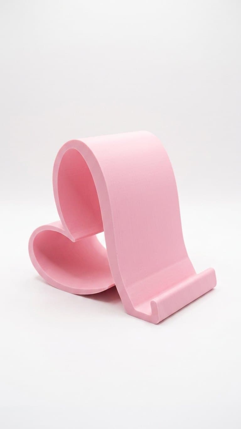 Blush Pink Heart Phone Stand — detail view 6