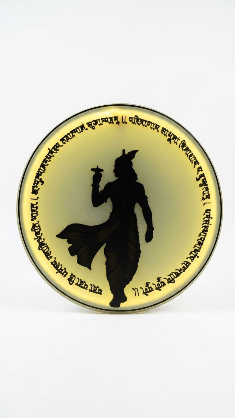 Shree Krishna Geeta Shlok Wall Lamp — detail view 4
