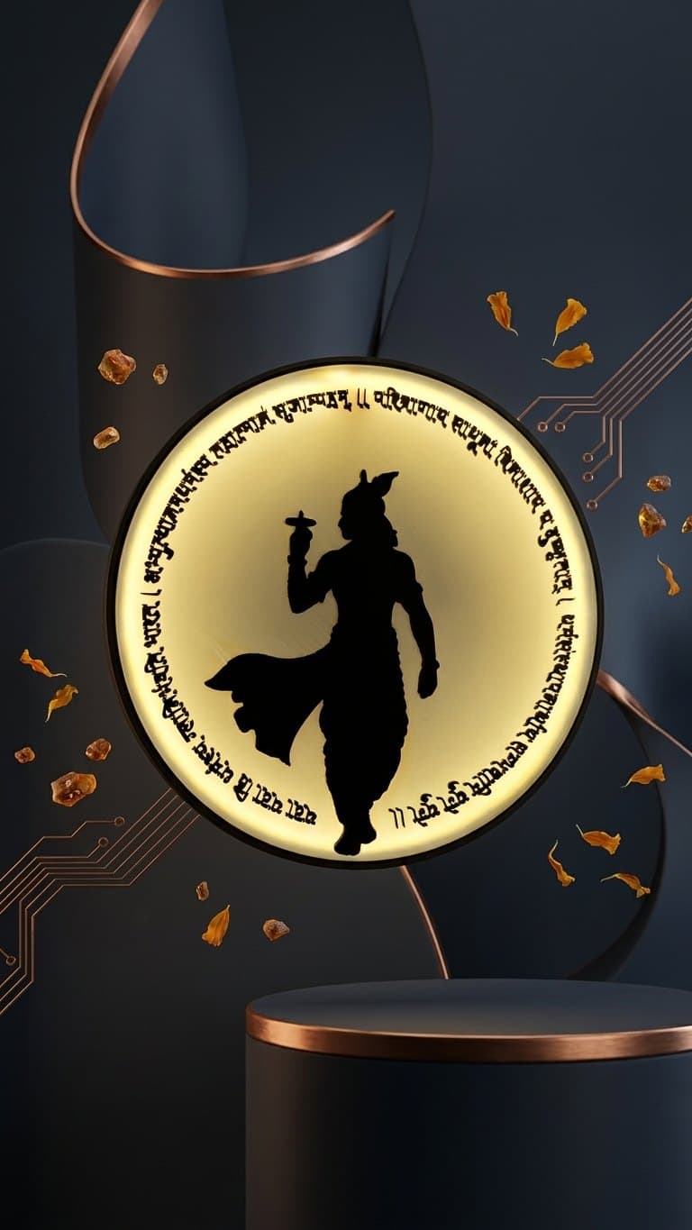 Shree Krishna Geeta Shlok Wall Lamp — detail view 6