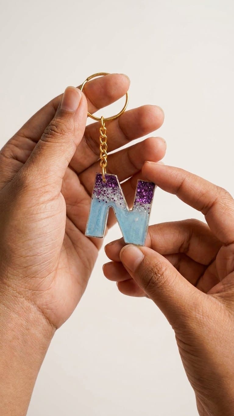 Silver Filled Resin Keychain — detail view 5