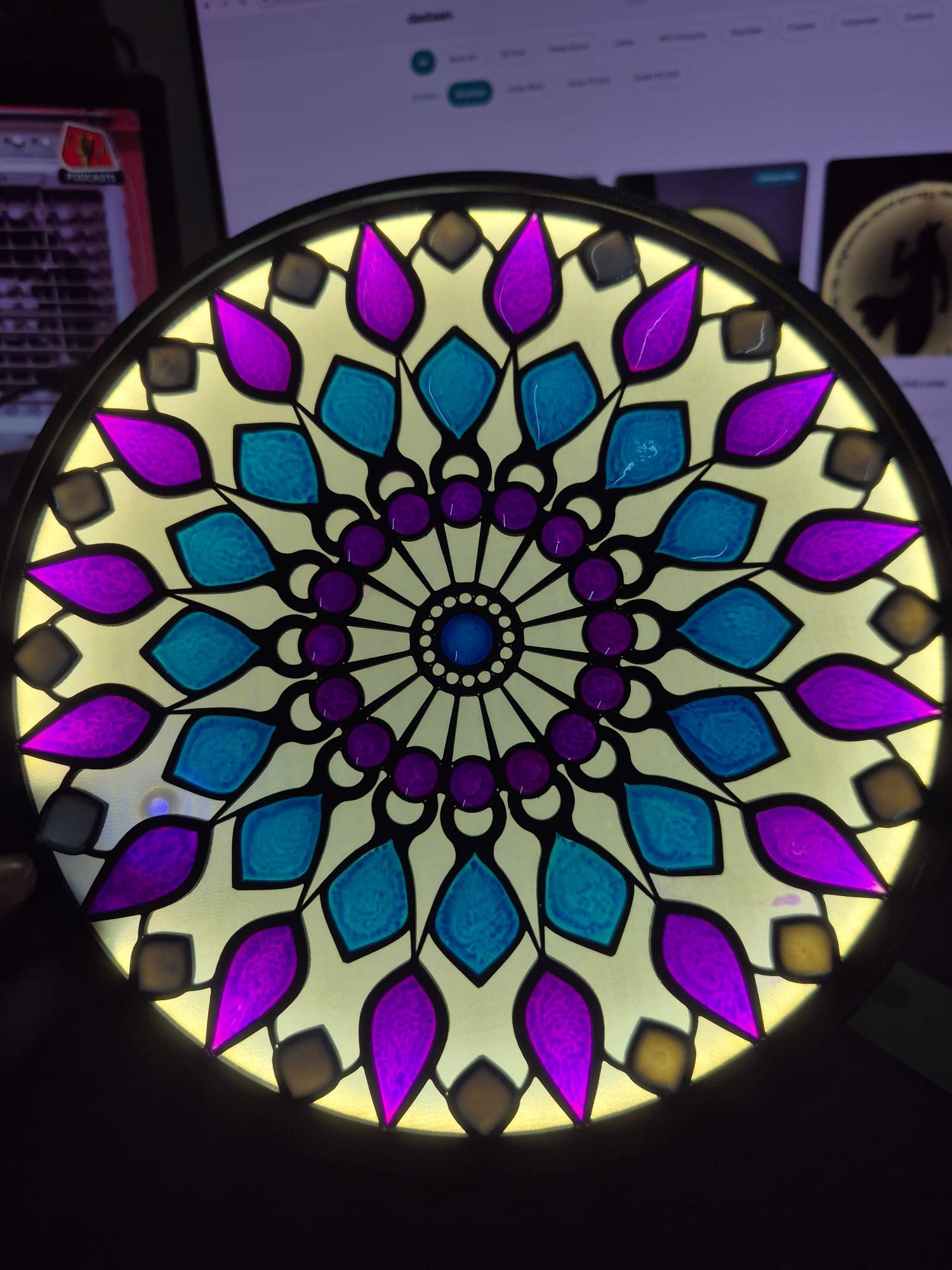 Resin Filled Mandalas — Handcrafted Lamps by Dastaan Hyderabad