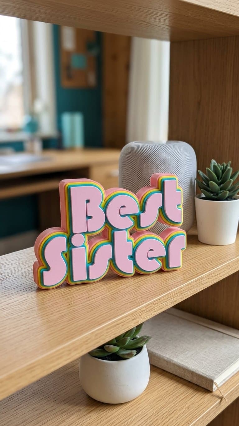 Best Sister Desk Plaque — detail view 6