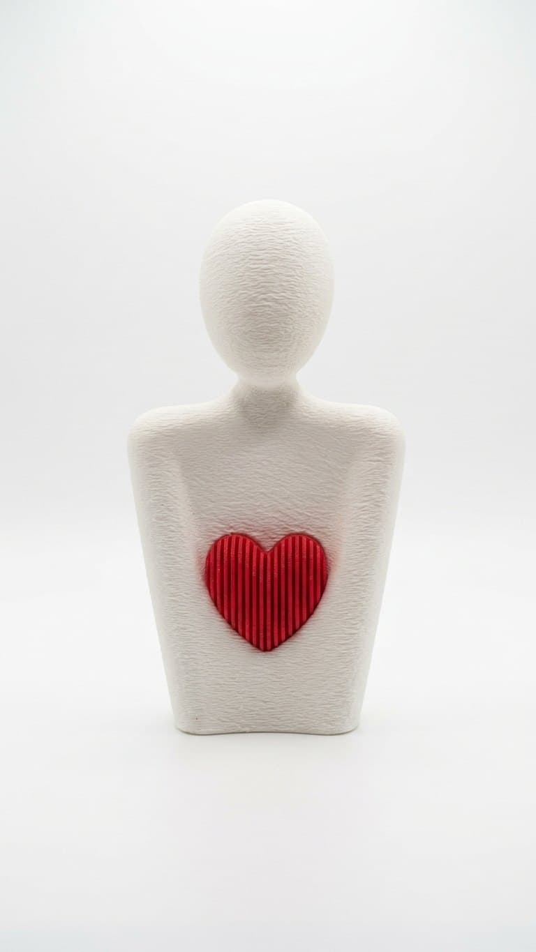 Couple Heart Statue — detail view 7