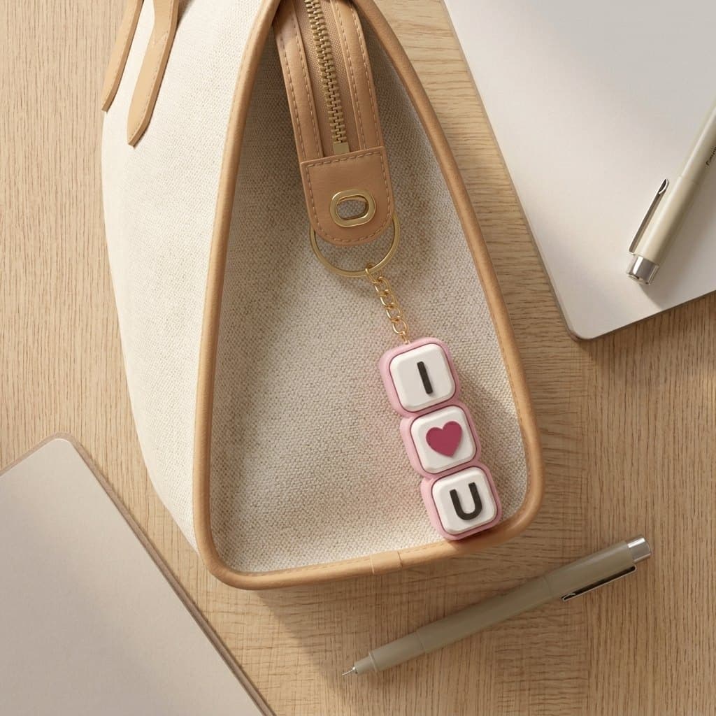 I Love U Fidget Clicker Keychain - 3 Key Mechanical — detail view 6