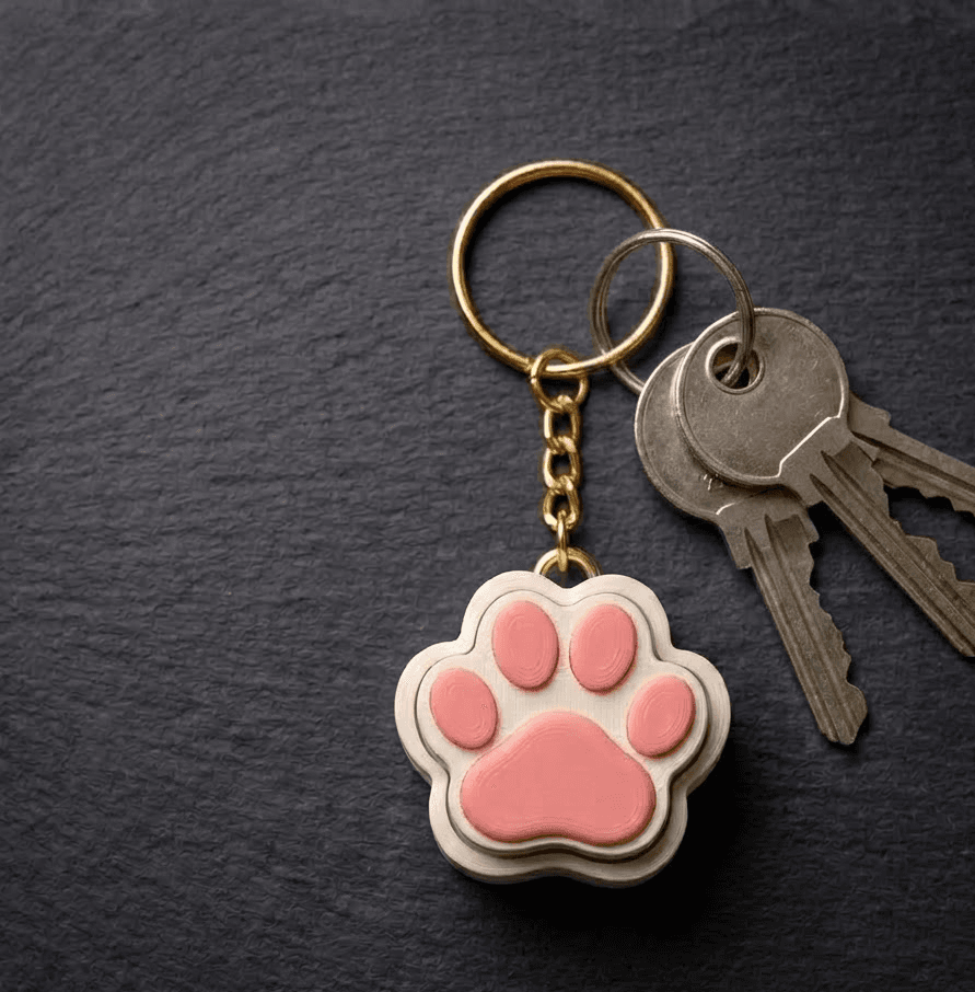 Cat Paw Fidget Clicker Keychain - Kawaii Bag Charm & Return Gift — detail view 4