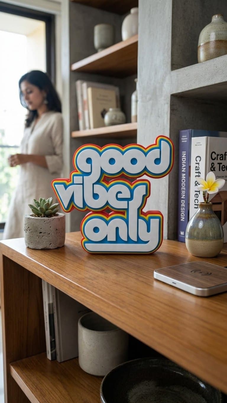 Good Vibes Only Sign — detail view 6