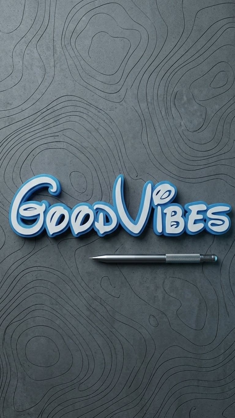 Good Vibes Sign — lit vs unlit view
