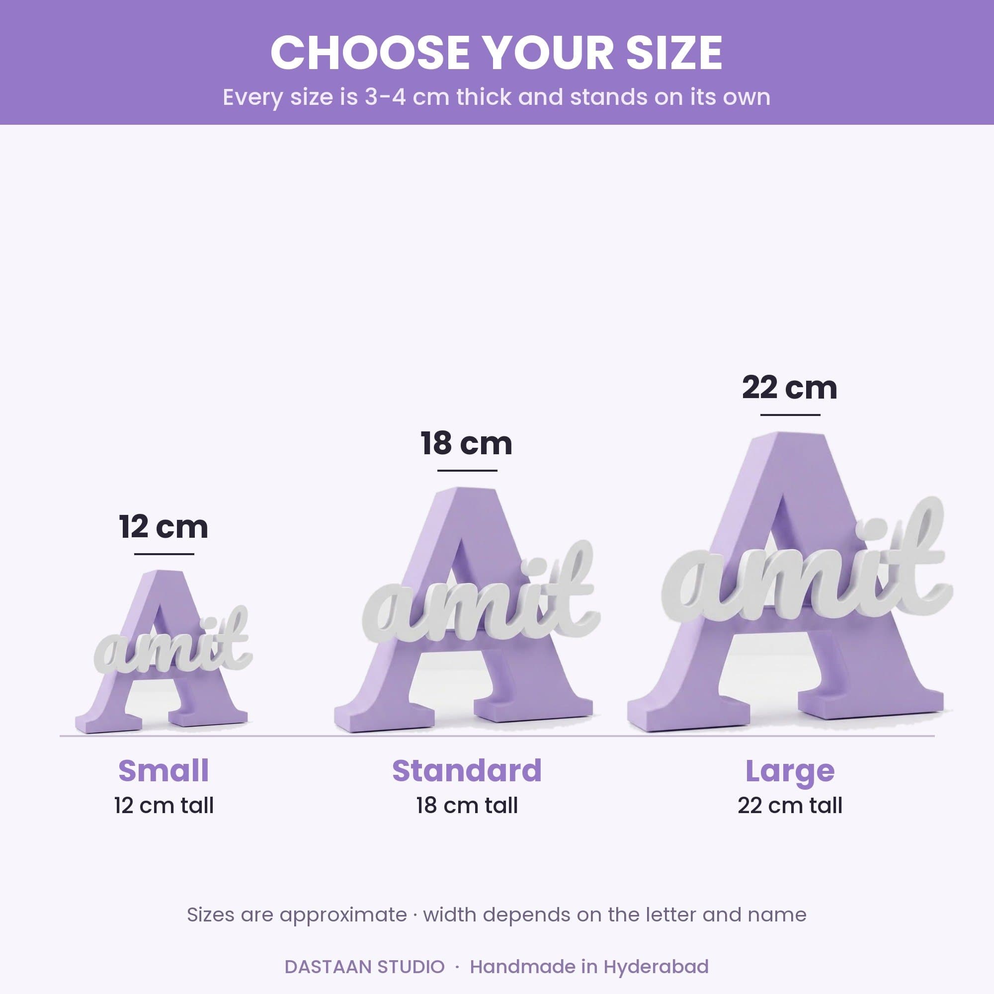 Personalised Initial Name Stand - 3D Letter with Name, Custom Colours — product photo 4