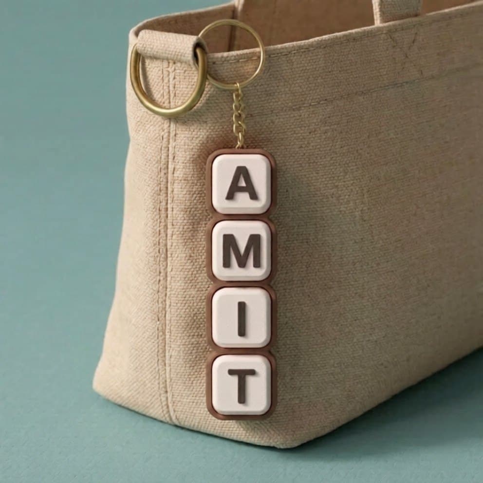 Personalised Name Keyboard Clicker Keychain - Custom Keycaps with Real Mechanical Switches — main product photo