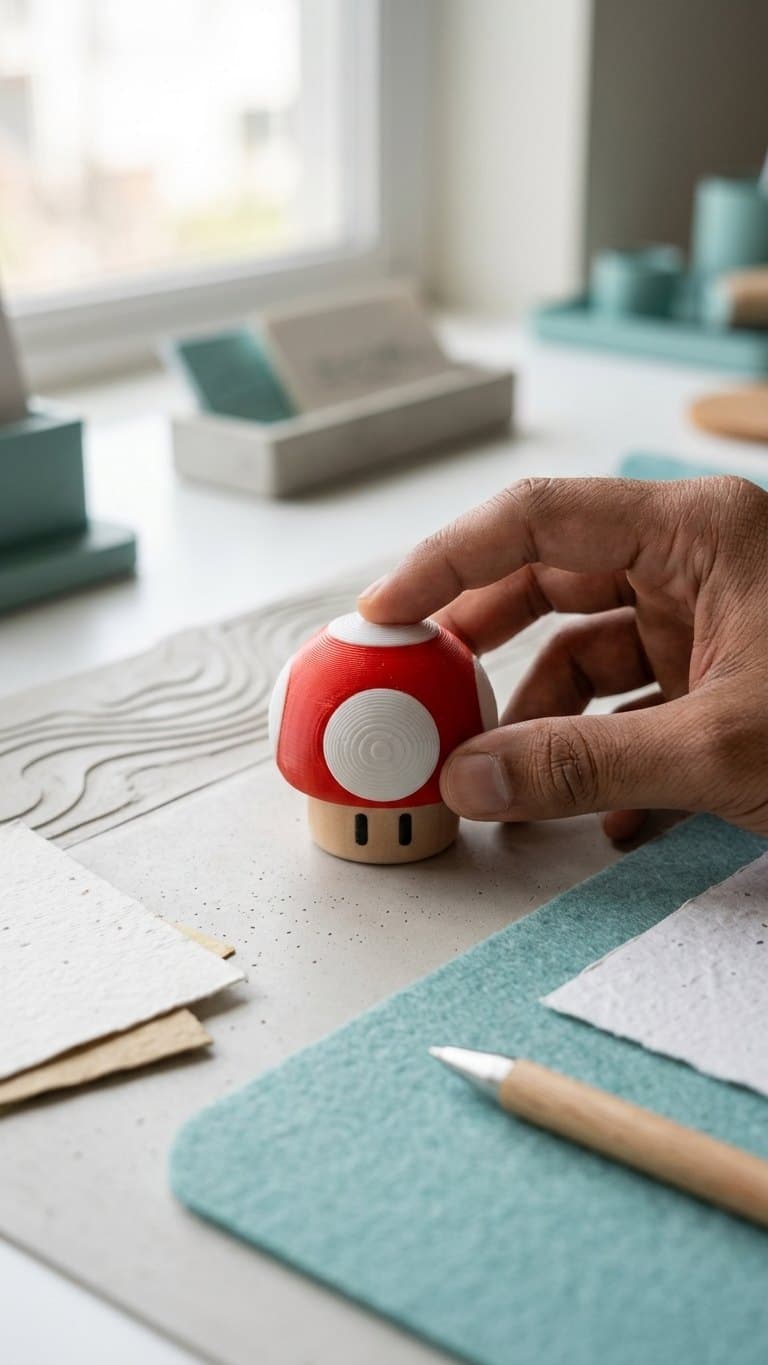 Retro Mushroom Fidget Clicker Toy — detail view 4