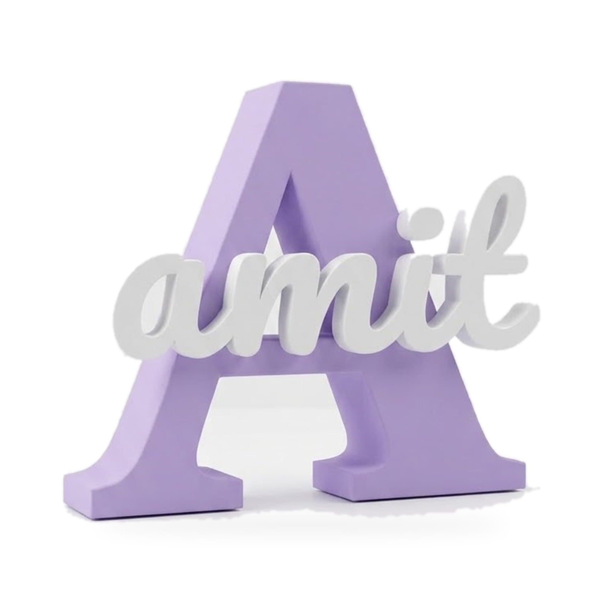 Personalised Initial Name Stand - 3D Letter with Name, Custom Colours — product photo 3