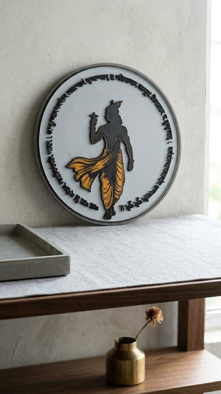 Shree Krishna Geeta Shlok Wall Lamp — detail view 5