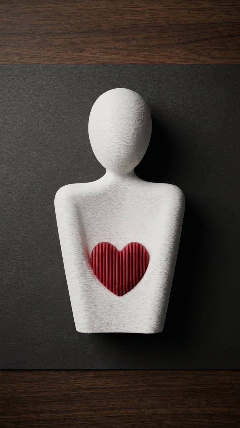 Couple Heart Statue — detail view 6