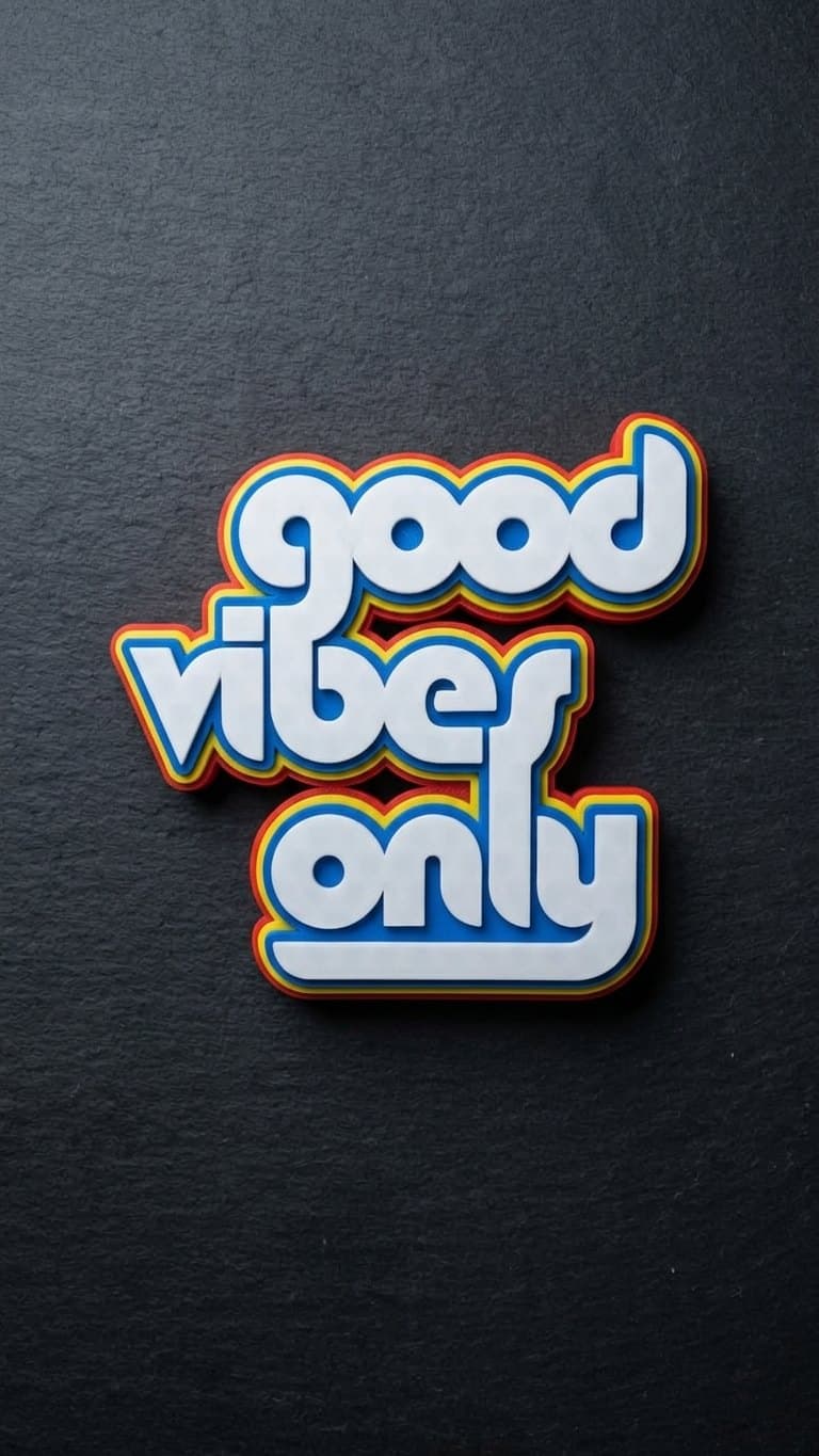 Good Vibes Only Sign — detail view 4