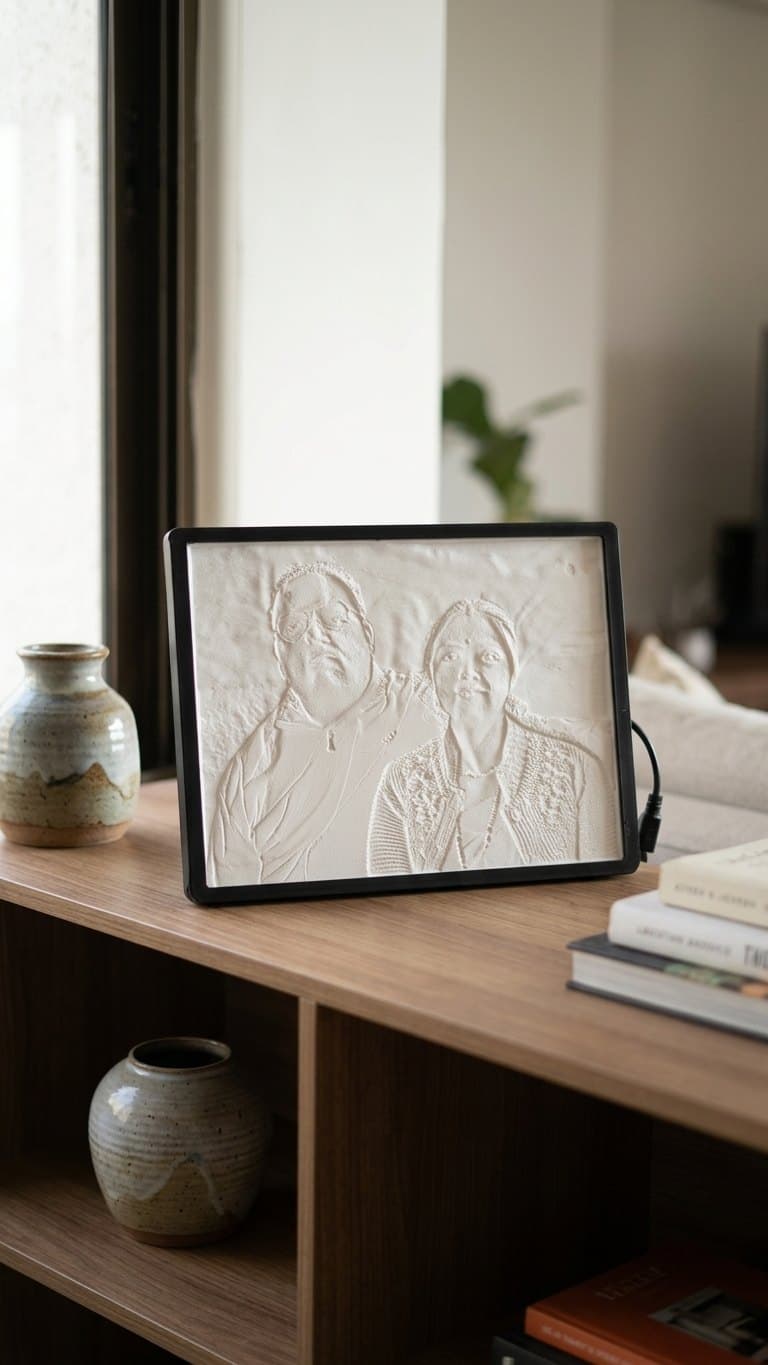 Custom Lithophane Photo Frame — size and scale reference