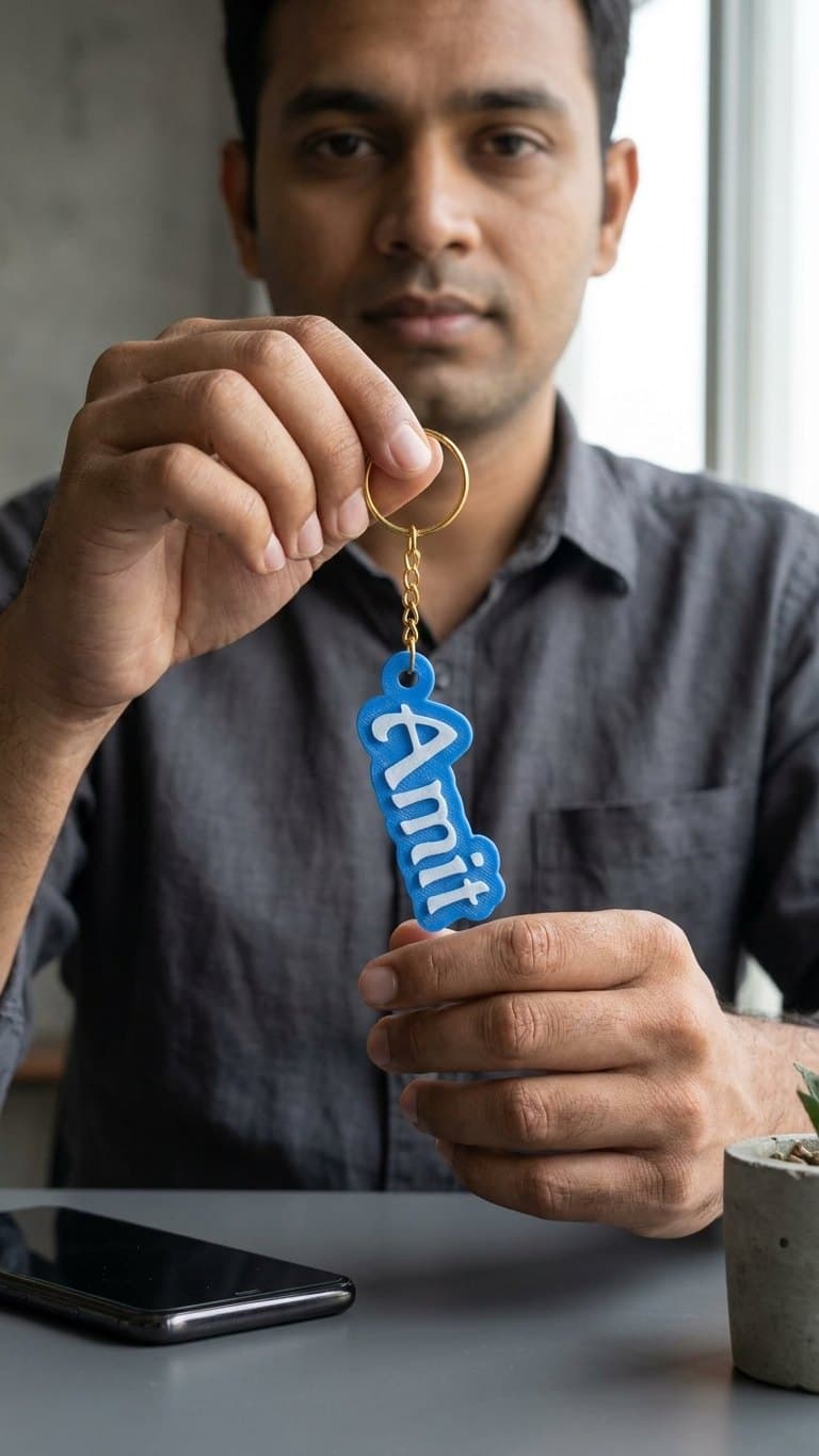 Custom Name Resin Keychain — detail view 12