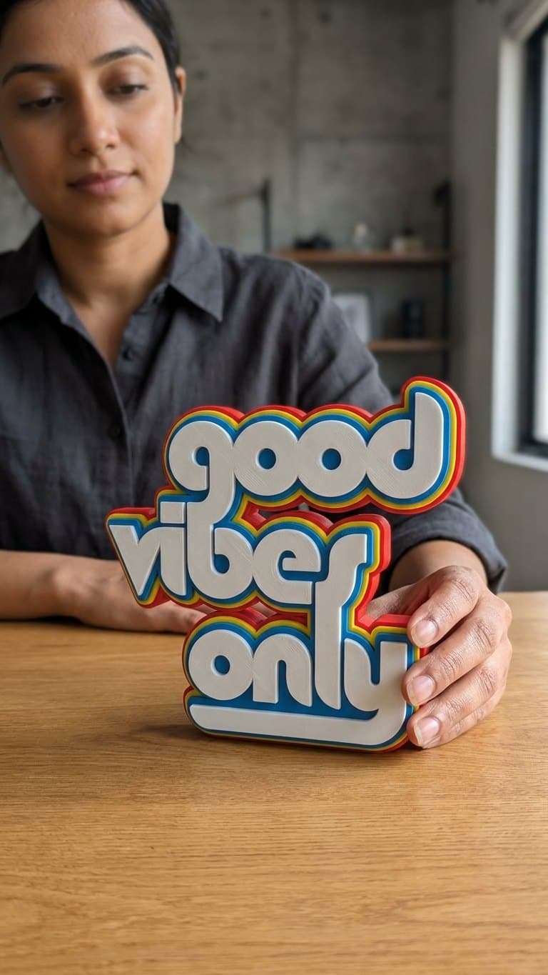 Good Vibes Only Sign — detail view 5