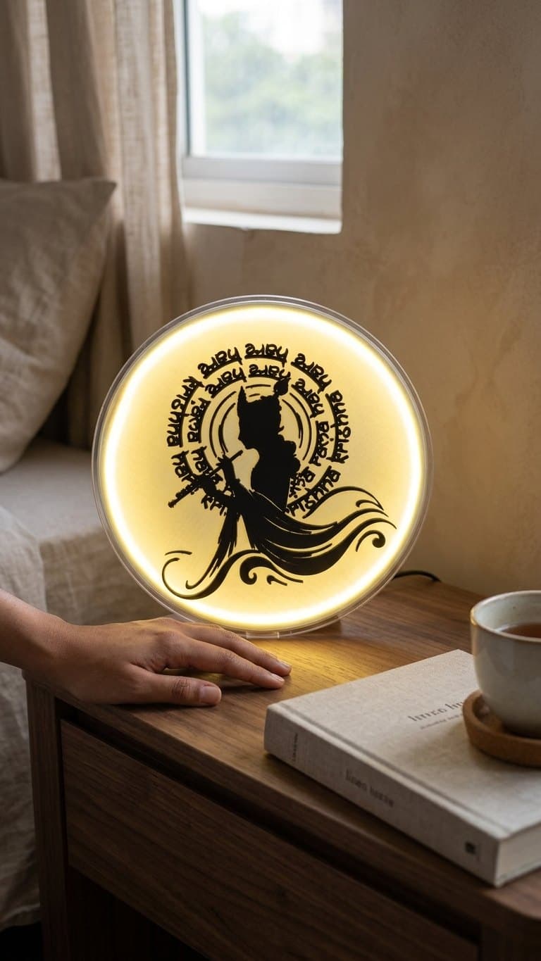 Hare Krishna Hare Rama Lamp — Handcrafted by Dastaan