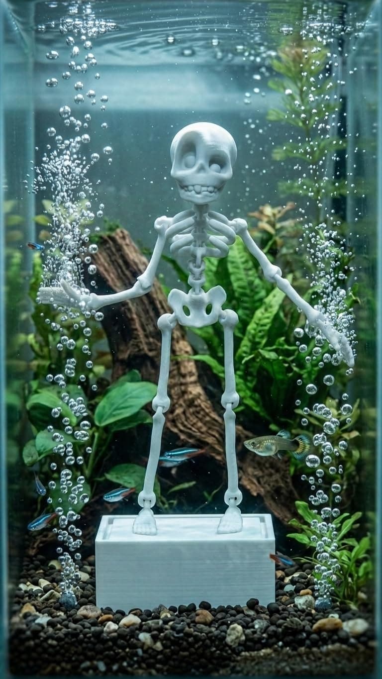 Dancing Skeleton Aquarium Ornament — main product photo