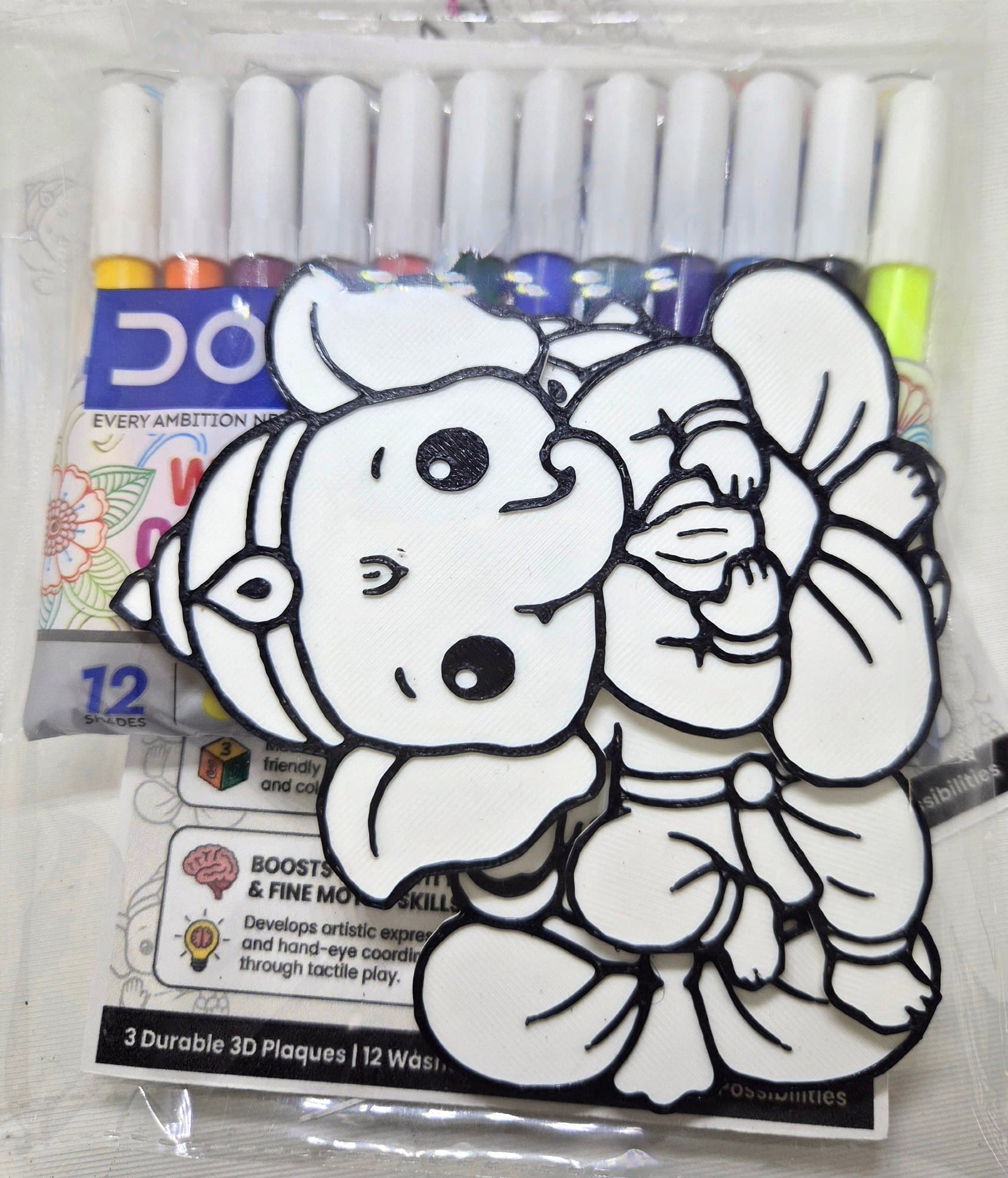 Ganesha Reusable Painting Kit – 3 Plaques & 12 DOMS Pens — size and scale reference
