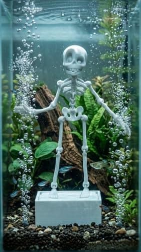 Dancing Skeleton Aquarium Ornament — detail view 4