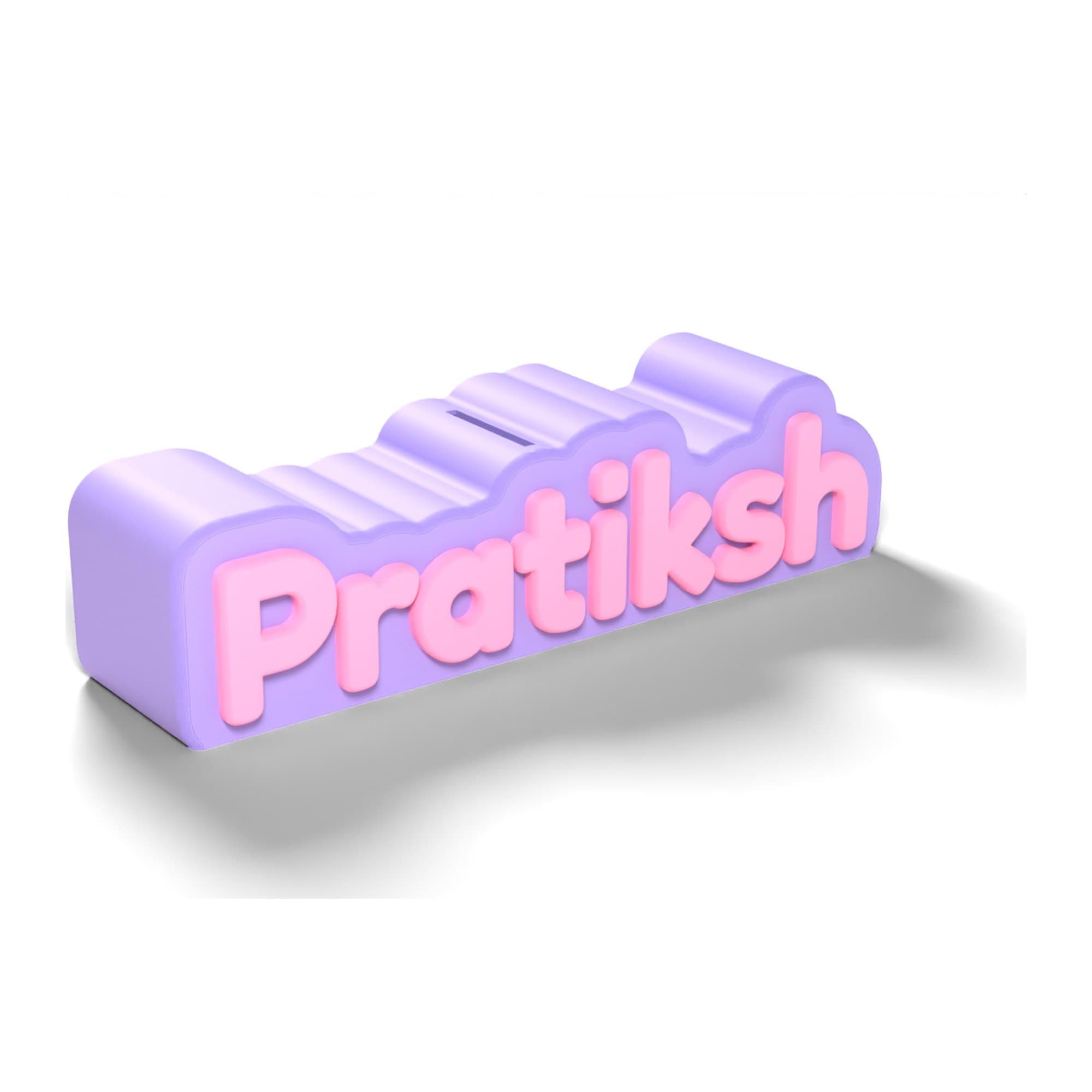 Personalised Name Coin Box - 3D Printed Custom Name Gullak, Kids Piggy Bank — Handcrafted Gifts by Dastaan Hyderabad