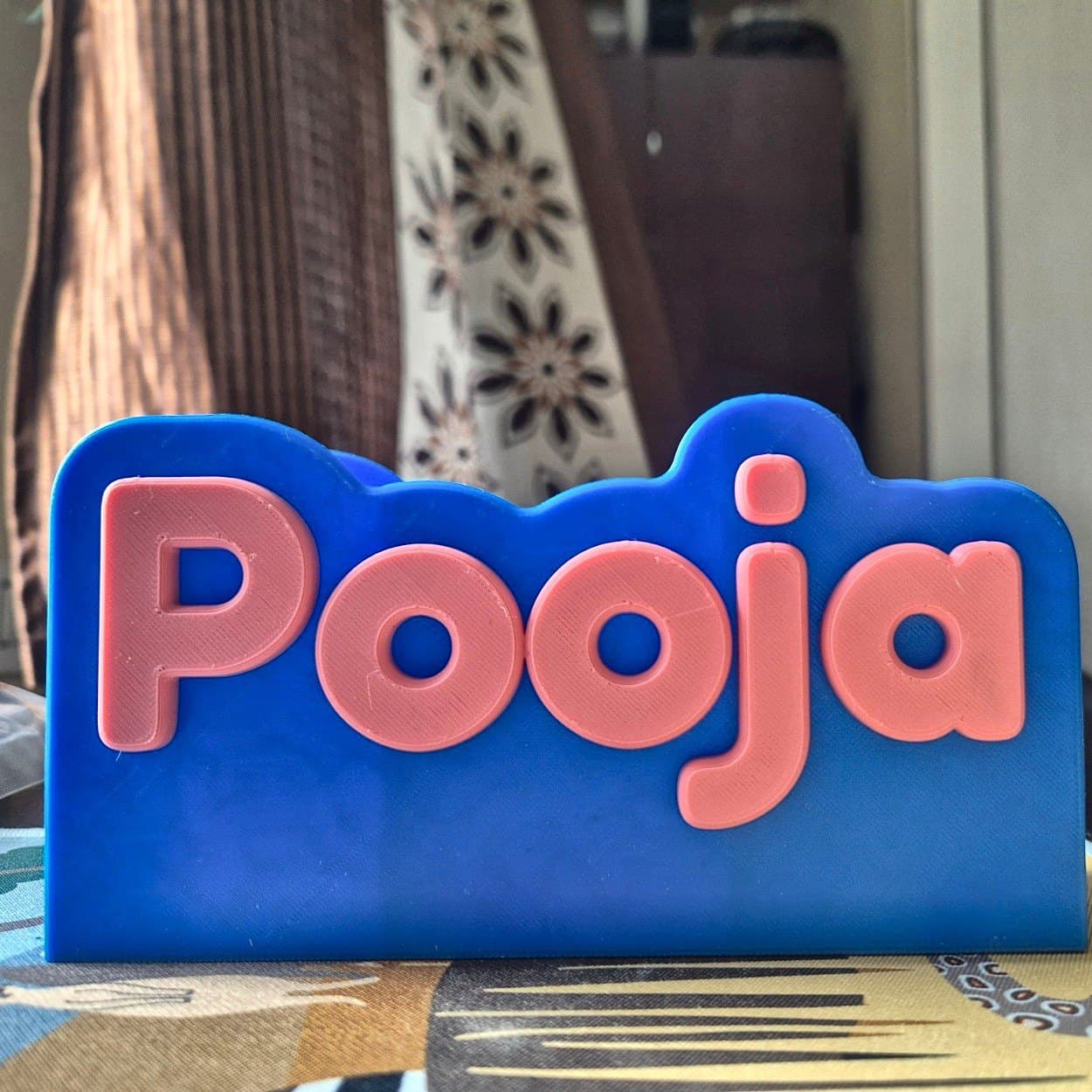 Personalised Name Pen Stand - 3D Printed Kids Desk Organiser with Custom Name — main product photo