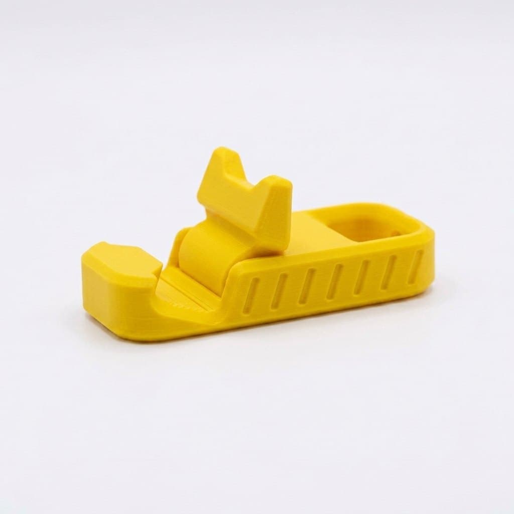 Keychain Phone Stand - Foldable Pocket Size Mobile Holder for Smartphone, Desk and Travel - Yellow, Fits iPhone Samsung Redmi with Case — Handcrafted Accessories by Dastaan Hyderabad