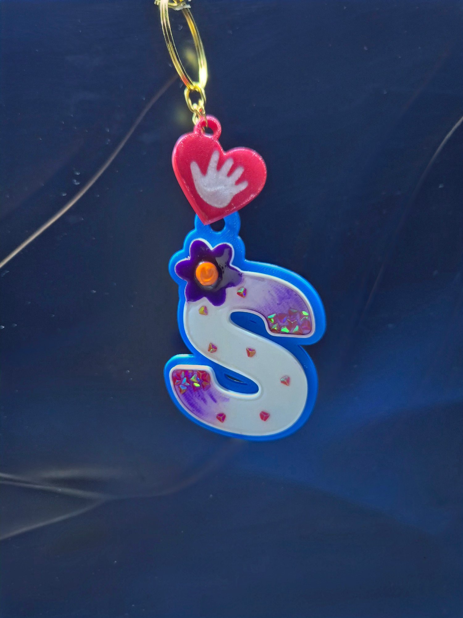 Alphabetical 3D Printed Resin Keychain — detail view 5