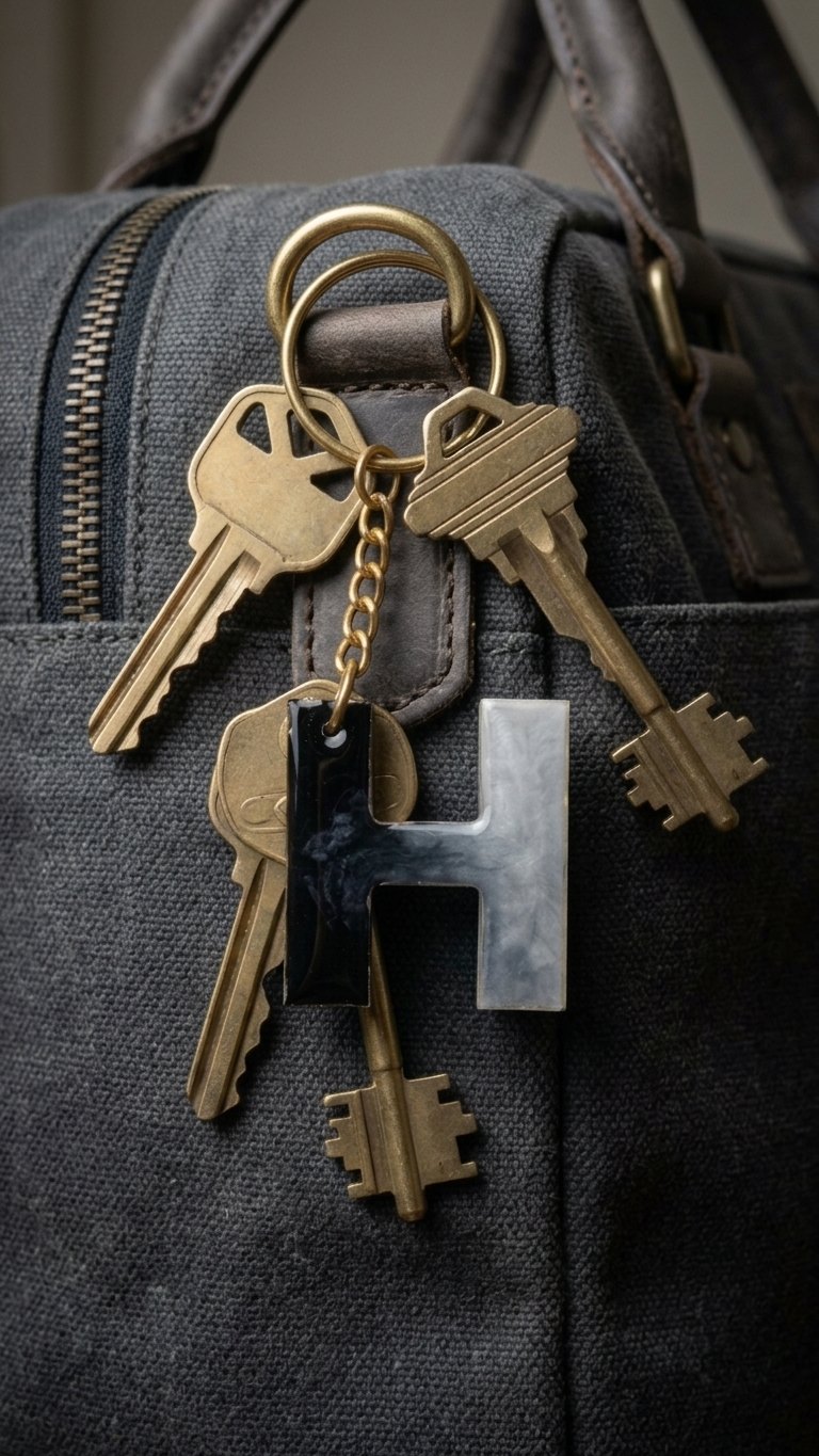 Dual Color Resin Keychains
