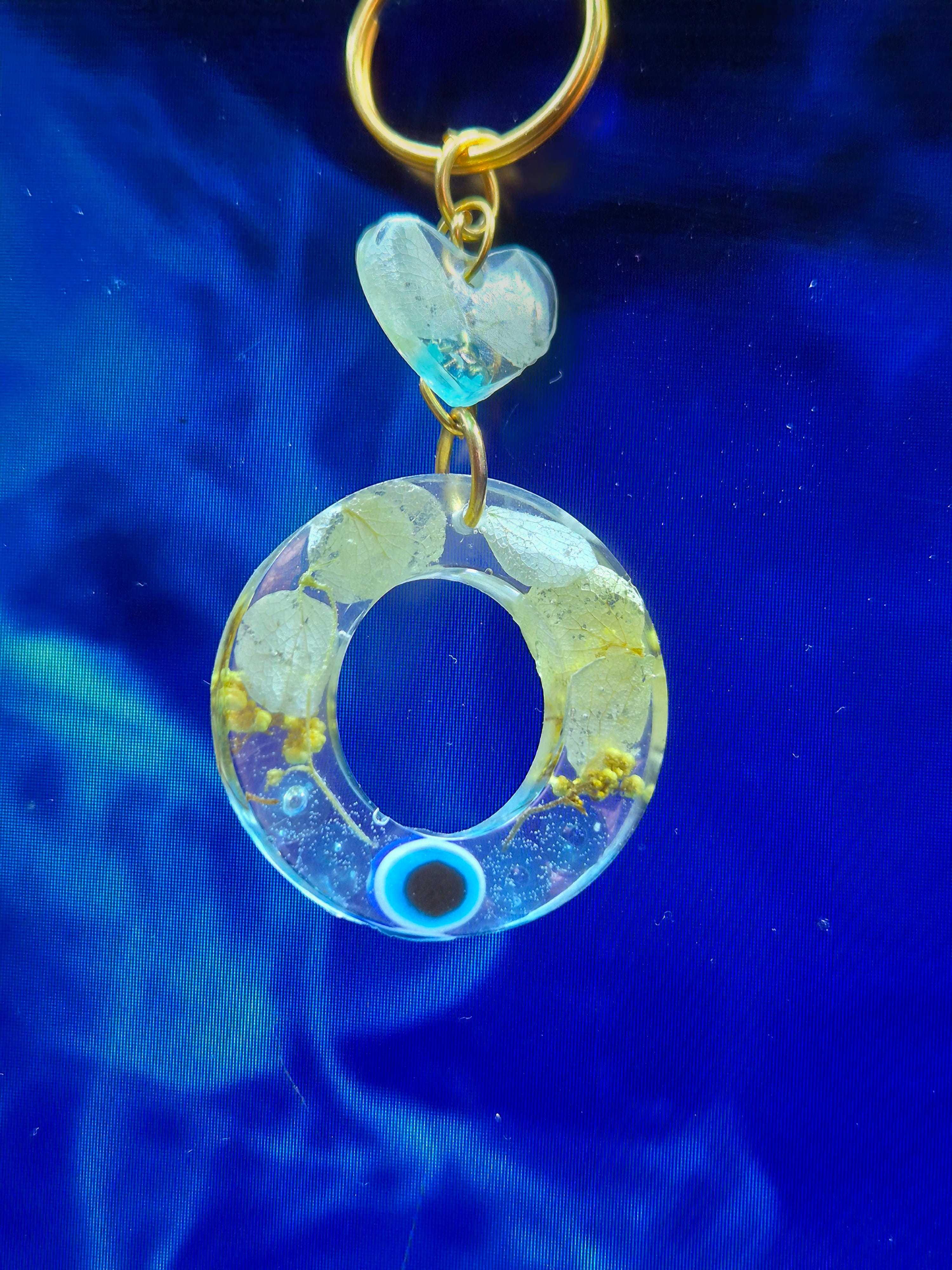Evil Eye Resin Keychain — Handcrafted Keychain by Dastaan Hyderabad