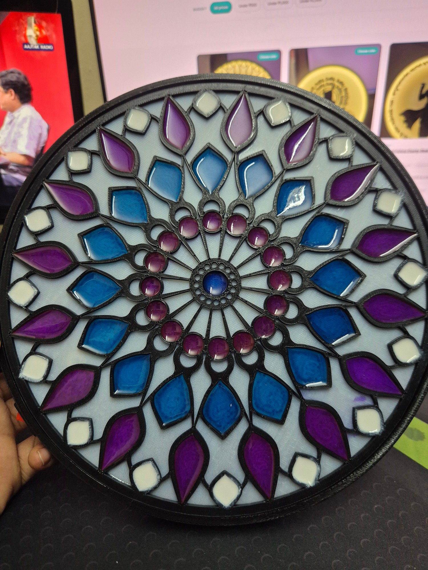 Resin Filled Mandalas — alternate angle