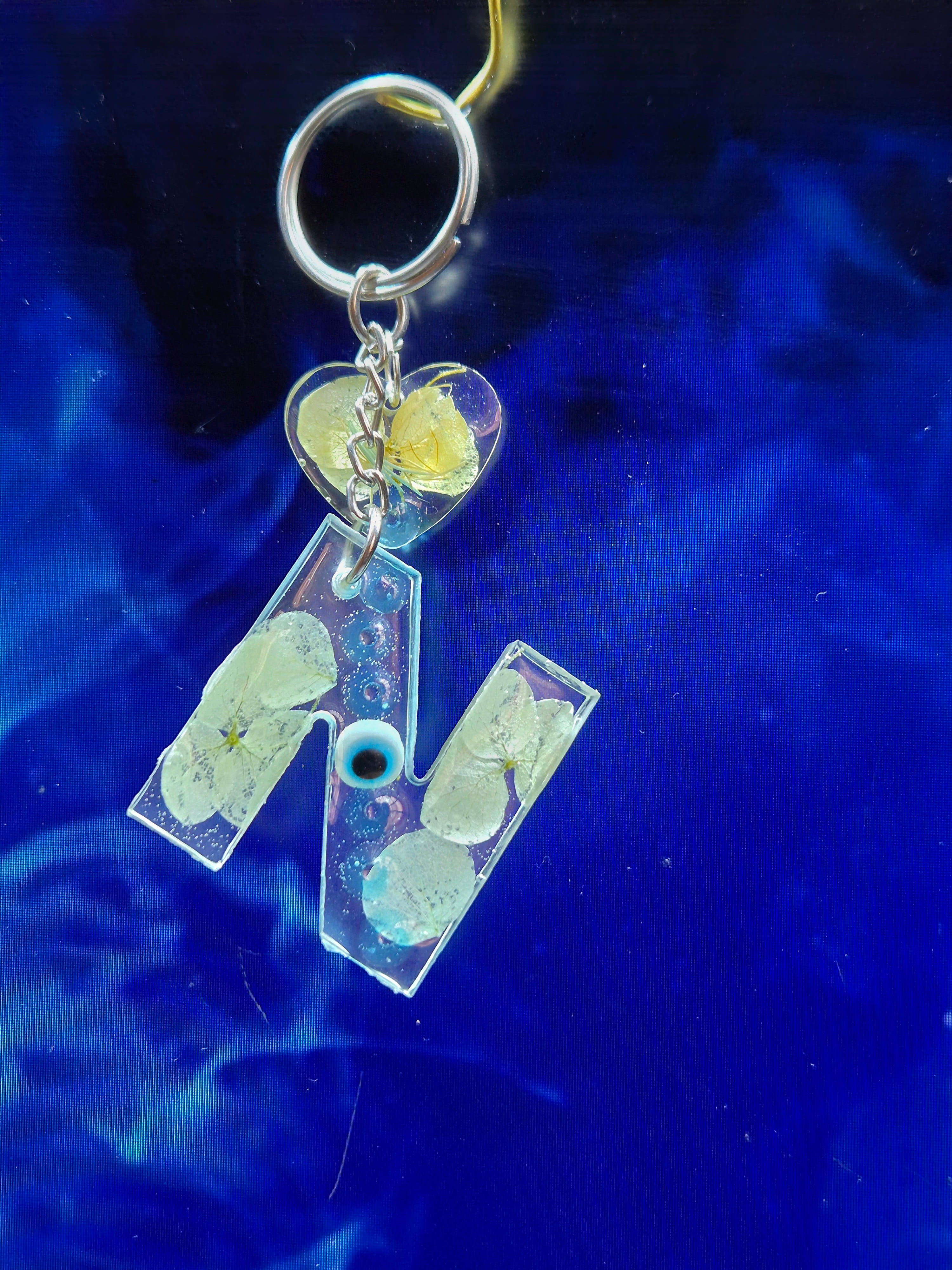 Evil Eye Resin Keychain — alternate angle
