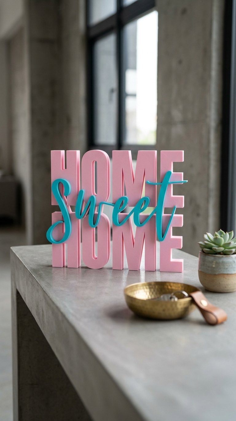 Home Sweet Home Showpiece — Freestanding Table & Wall Sign